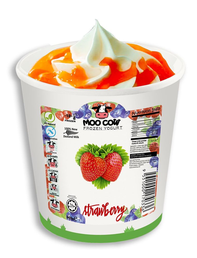 Moo Cow Froyo Strawberry Tub (800g)
